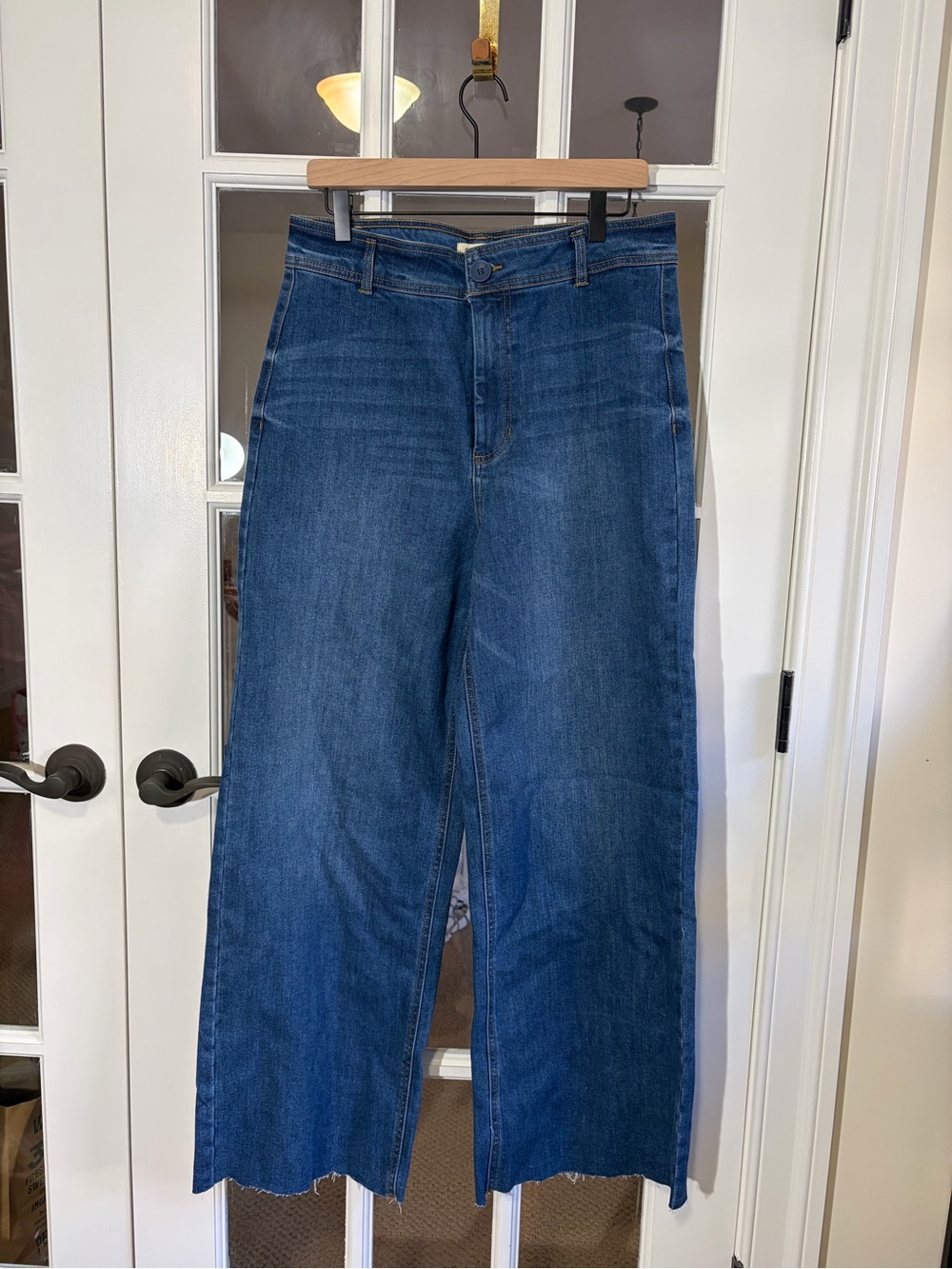 Oat New York Wide-Leg Jeans in Deep Blue Denim